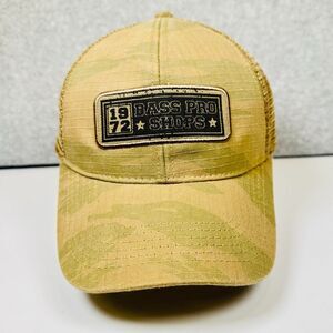 Bass Pro Shops Cap Men's OS Brown Camouflage Mesh Back Adjustable Baseball Hat